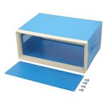 awagas Electronic Project Box Metal Blue Project Junction Box, 250x190x110 mm Waterproof Circuit Board Junction Housing, Enclosure Project Box for Instruments Meters Control Systems