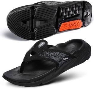 PCSsole Plantar Fasciitis Sandals for Women - High Arch Support Flip Flops with Comfort Cushion & Rubber Sole - Recovery Thong Orthotic Sandals for Foot Pain - Flat Feet - Arch Pain - Heel Pain