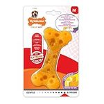 Nylabone Extreme Tough Dog Chew Toy Cheese Bone, Durable, Cleans Teeth, Cheese Flavour, Medium, for Dogs Up to 16 kg