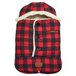 JJ Cole - Urban Bundleme, Canopy Style Bunting Bag to Protect Baby from Cold and Winter Weather in Car Seats and Strollers, Buffalo Plaid, Infant