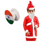 Selling Uniqness Santa Costume Suit Outfits with White Beard