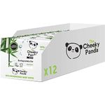 The Cheeky Panda Bamboo Biodegradable Baby Wipes Multipack | 99% Purified Water, Suitable for Sensitive Skin | Dermatologically Tested, 60 Count (Pack of 12)(Packing May Vary)