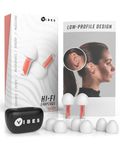 Vibes High Fidelity Ear Plugs - Invisible Earplugs for Music Concerts, Musicians, Motorcycles, Airplanes, Raves, and Work - Noise Reduction and Hearing Protection - Fits All Ears - Orange