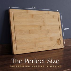 Deer & Oak Large Bamboo Cutting Board – Durable Chopping Surface