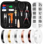 Thrilez Jewellery Making Tools Set, Jewelry Making Supplies with Craft Ring Wire, Jewellery Pliers Jewellery Tools for Making Bracelets Earrings Jewelry Findings for DIY Handmade & Jewelry Repair