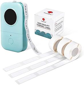 Phomemo D30 Label Maker (Green)-with 3/8" X1 7/8" (12mm X 50mm) 130 Labels/Roll, D30 Thermal Printing Label Paper, 3 Roll,White D30 Bundle