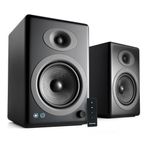 Audioengine A5+ Wireless Bookshelf Speakers – Bluetooth Powered Speakers for Turntables, Vinyl Records, Music Streaming and Home Theater - Black