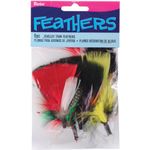 Feathers 6/Pkg-Assorted Jewelry Trim