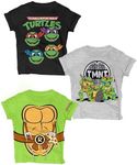 TMNT Ninja Turtles T-Shirt Outfit Boy Tee Toddlers Birthday to Kids Clothes 7 GnH/Gy/Bk SS