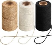 984 Ft Natural Jute Twine, 2mm Thin