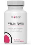 PROTÉGÉ Protege Passion Power Female Libido Booster for Women - Drive, Energy and Intimacy Enhancement Pills - All-Natural Libido Enhancer with Maca Root, Ashwagandha Extracts - 60 ct