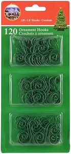 R N' D Toys Green Tree Ornament Hooks - Christmas Tree Gold Decorating Metal Wire Hangers for Hanging Decorations - Pack of 120