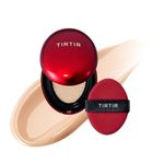 TIRTIR Mask Fit Red Cushion Foundation, Full coverage, Skin fit, Satin Glow Finish, Korean Cushion Foundation #21C COOL IVORY, 4.5g