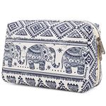 Large Makeup Bag Zipper Pouch Travel Cosmetic Organizer for Women (Elephant, Large)