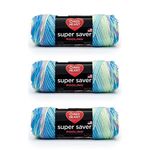 Red Heart Super Saver Yarn, 3 Pack, Stillwater 3 Count