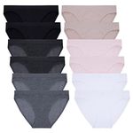 René Rofé Lingerie Women's 12 Pack Nylon Spandex Bikinis - - Medium