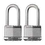 Master Lock M5XTLHCCSEN 2-Inch Wide Magnum Laminated Steel Padlock, 3/8-Inch Diameter, 2-Inch Shackle Clearance, Twin Pack