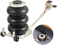 VEVOR Air Jack, 3 Ton/6600 lbs Triple Bag Air Jack, Airbag Jack with Six Steel Pipes, Lift up to 17.7 inch/450 mm, 3-5 s Fast Lifting Pneumatic Jack, with Long Handles for Cars, Garages, Repair
