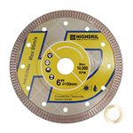 HIGHDRIL Diamond Cutting Disc - 150MM/6 Inch Diamond Tile Blade Disc Cutting Porcelain Tile Ceramic Granite Marble Dry or Wet Use Circular Saw Blade with Turbo X Mesh