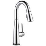 Delta Faucet Essa Touch Bar Faucet with Pull Down Sprayer, Chrome Bar Sink Faucet Single Hole, Wet Bar Faucets Single Hole, Prep Sink Faucet, Delta Touch2O Technology, Chrome 9913T-DST