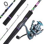 Sougayilang Fishing Rod and Reel Combo, Spinning Combo, IM7 Graphite Blank Rods with EVA Handle-7'0"Spinning Rod with 2000 Reel