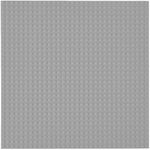 Strictly Briks Compatible with Lego Large Classic Stackable Baseplates, for Building Bricks, Bases for Tables, Mats, and More, 100% Compatible with All Major Brands, Light Gray, 1 Piece, 10x10 Inches