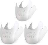 3 Pairs Sneaker toebox Protectors Against Shoe Crease, Shoe Shield for Air Force Shoes，Men's UK 7-12,3xMen White