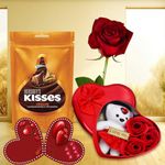 AWANI TRENDS Valentine Week Gift Valentine Gift For Girlfriend Wife Girls - Valentine Gift Combo - Valentine Day Chocolate Gift -Heart Shape Gift Box With Chocolate Card - 350 Gram