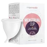 MaxMedix Menstrual Cup with Complimentary Hygienic Bag - Size Small - Best Alternative to Tampons and Pads - 100% Medical-Grade Silicone - Re-Usable, BPA and Dye-Free -