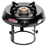 Surya flame Cylinder Mounted Single Burner Gas Stove Camping, Outdoor & Picnic Stainless Steel Manual Ignition Brass Burner, 1 Year Warranty, ISI Approved (Portable stove)