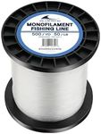 BLUEWING 50lbs Mono Fishing Line Clear Invisible Thin Diameter Monofilament Fishing String Mono Fishing Line, Dia.0.6mm*500YD*50LB