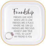 Birthday Gifts for Women Friendship Gifts for Friends Jewelry Dish- I Feel so Lucky My Friend is You - Bestie Gifts for Women Gifts for Birthday for Women Friends Sisters