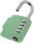 KAWAHA CL11KG Combination Lock, 4 Digit Outdoor Combination Padlock Set Your own Combination for Gym Locker Lock, School, Gates, Doors, Toolbox, Hasps and Storage (Khaki-Green *1)