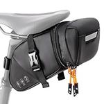 AUTOWT Bike Saddle Bag, Waterproof Bike Seat Bag Expandable to 2L, Reflective Under Seat Bicycle Pack Tool Accessories Storage Pouch Wedge Bag for Road Mountain Bike Cycling Travel Night Riding