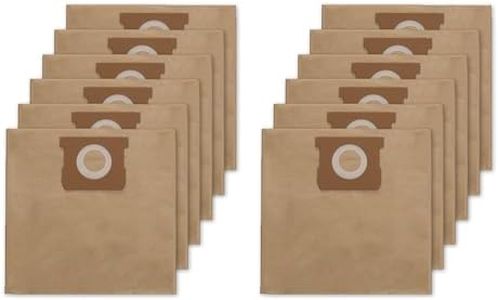 12 Pack 19-3100 Shop Vac Bags Compatible with Stanley 5-6 -8 Gallon wet dry vacuum.