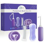 LAURALS LEADLIFE Postpartum Recovery Essentials Kit 22 Oz Extra Large Peri Wash Bottle with Travel Pouch, Hot & Cold Postpartum Pain Relief Packs, Pads, Breast Hot & Cold Therapy Packs (13 Pieces Set )