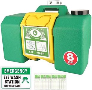 Portable Eyewash Station OSHA-Approved Emergency - Yzzwer 8 Gallon Wall Mounted Eye Wash Irrigation Kit Ansi Certified