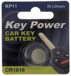 Key Power CR1616-KP Car Key Fob Lithium Battery 3 V