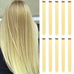 Blonde Hair Extensions Clip In for Girls 22 Inch Colorful Straight Hair Extensions for Party Highlights Colored Hair Accessories Hair Pieces for Women