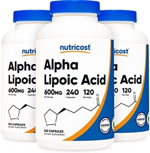 Nutricost Alpha Lipoic Acid 600mg, 240 Vegetarian Capsules - Gluten Free, Soy Free & Non-GMO, 120 Servings (3 Bottles)