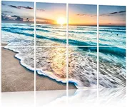 YPY Art Acoustic Panels Self Adhesive: Beach Wall Art Sound Proof Panel Decorative Acoustic Panels Acoustical Treatment for Recording Studio 8 Pack 12"x16"