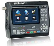MeterTo Digital 4.3" LCD Satellite Finder Satellite Meter Detector WS-6951 DVB-S/S2 Compliant Terrestrial Signal Meter Receiver 950~2150MHz -65~-25dBm 22KHz QPSK,8PSK Video Audio Encoding USB