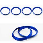 NewTH 4pcs Aluminum Alloy Air Condition Air Vent Outlet Ring Cover Trim Decoration Sticker For AUDI A3 S3 2013-2016/Q2 2017, Car-styling (BLUE, 65MM)