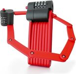 XNITO Foldable Combination Bike Lock | 4-Digit Anti-Theft, Heavy-Duty FortiCore™ Hardened Alloy Steel Bicycle Lock for E-Bikes, Scooters & Motorcycles | Compact, Portable & Secure