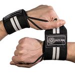 Wrist Wraps - Elite Body Squad Pro Wrist Supports + FREE Gym Straps, Carry Bag And "Mass Muscle Building” Plan - Fully Adjustable Wrist Braces 18” Long - Perfect For Bodybuilding, Power Lifting, MMA + Fitness Classes