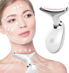 Mantra Impex Facial Massager for Face and Neck, Face culpting Wand with 7 Color, Red-Light-Therapy-for-Face and Neck Tool for Skin Care,Skin Touch Metal Sensor (White)