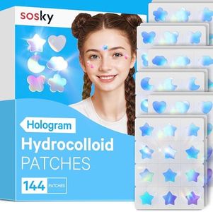 Sosky Pimple Patches for Face, Hydrocolloid Acne Patches with Salicylic Acid, Cute Star Zit Stickers,Colorful Blemish Covers,144 Count Blue Star Heart Moon Cloud Butterfly Flower