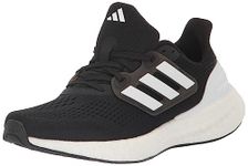 adidas Men's Pureboost 23, Black/White/Carbon, 8.5