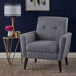 Christopher Knight Home 303246 Sierra Mid Century Dark Grey Fabric Club Chair,