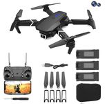 GOHAPHE GPS Drone E88 Pro for Adults 1080P Pro Dual Camera Foldable Professional Live Video Drone RC Quadcopter Aircrafts with 2 Extra Batteries